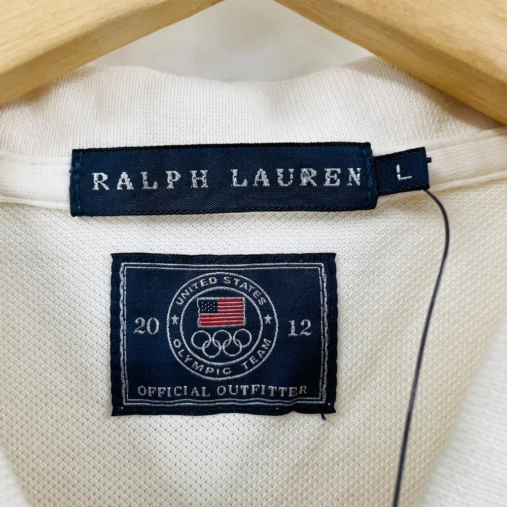 Ralph Lauren Olympic Team Polo L NWT Embroidered Pony USA Logo Relaxed Cotton